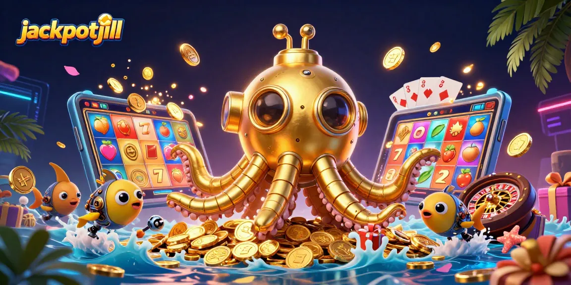 Experience jackpotjill's thrilling online pokies with explosive slot game action surrounded by golden treasures