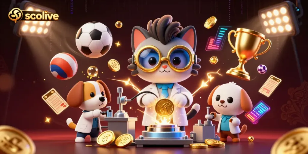 Engage with socolive sports betting excitement in a dynamic, animated 3D scene.